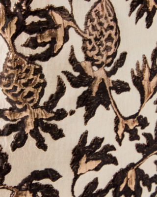 Teddy Jacquard Shift Dress, Noir Pineapple Puff Metallic Jacquard, large image 5