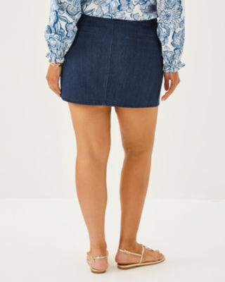 Lilly Pulitzer Colette Stretch Denim Skirt In Blue