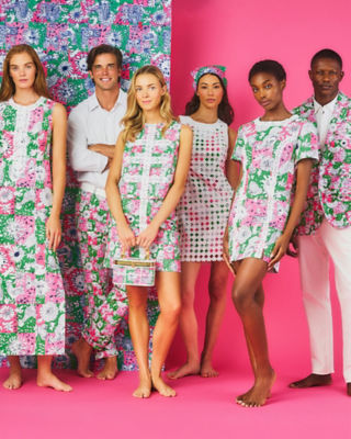 Models in Chicken Check print