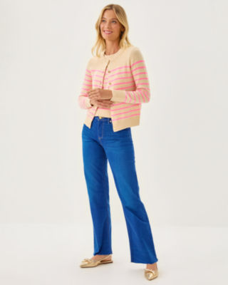 Lilly Pulitzer Fairley Stripe Sweater Set In Pink