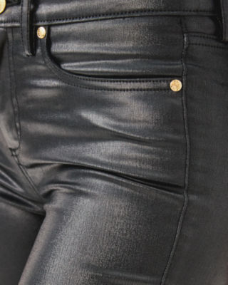 Lilly Pulitzer 30" South Ocean High Rise Coated Skinny Jean In Black