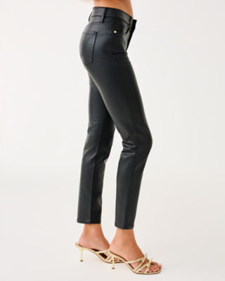 30" South Ocean High Rise Coated Skinny Jean, Noir, large image 3