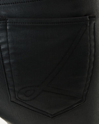 30" South Ocean High Rise Coated Skinny Jean, Noir, large image 5