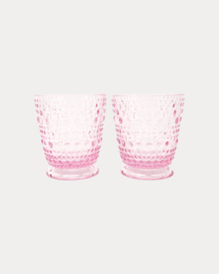 Acrylic Hobnail Glasses, Conch Shell Pink, large image 1