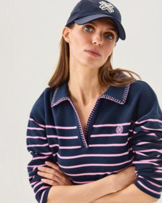 Lilly Pulitzer Corvaya Terry Pullover In Blue