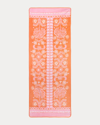 Beach Lounger Towel, Papaya Breezy Palm Engineered, large