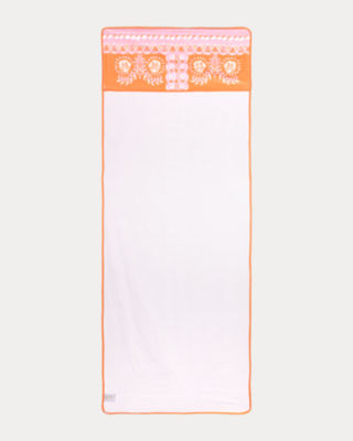 Beach Lounger Towel, Papaya Breezy Palm Engineered, large image 1