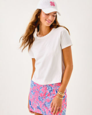 Clairmont Crochet Trimmed Knit Top, Resort White, large image 2