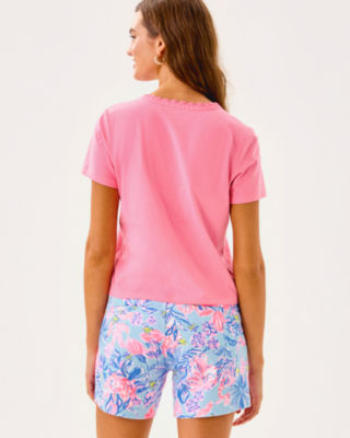 Clairmont Crochet Trimmed Knit Top, Rousseau Pink, large image 1