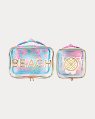 Beach Accessories Pouch Set, Multi Royal Coral Accessories Small, large
