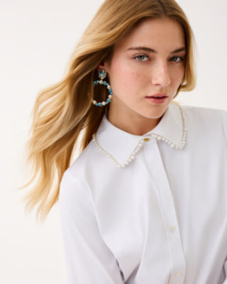 The Pearl Lilly Shirt, Resort White, large image 4