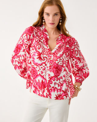 Japhia Long Sleeve Top, Coconut Spicy Socialite, large image 1