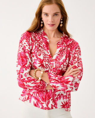 Japhia Long Sleeve Top, Coconut Spicy Socialite, large image 3