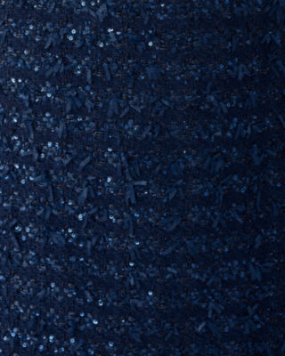 Kels Boucle Mini Skirt, Low Tide Navy After Party Lurex Boucle, large image 6