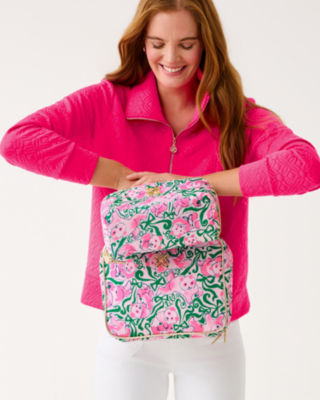 Constance Cosmetic Case, Pink Quartz Panda N Bows, large image 1