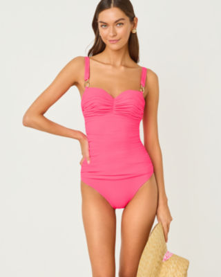 Solaria One-Piece Swimsuit, Cherry Blossom Pink, large