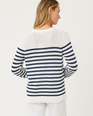 Kelsa Embroidered Sweater, Coconut Beach Bound Embroidery, large image 2