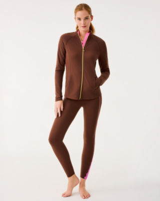 UPF 50+ Luxletic 26" Weekender High Rise Legging, French Roast, large