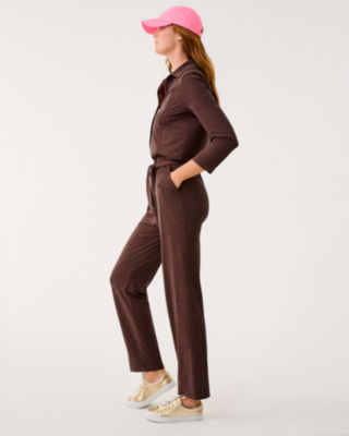UPF 50+ Cecilia Jumpsuit, French Roast X Noir Heather, large image 3