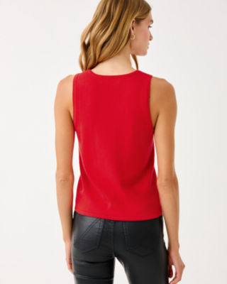 Harp Sweater Shell, Cranberry Red, large image 1