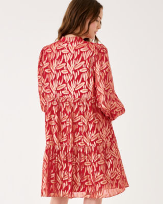 Lilly Pulitzer Cornellia Silk Dress In Red