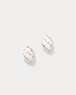 Mumbo Jumbo Hoop Earrings, Resort White, large