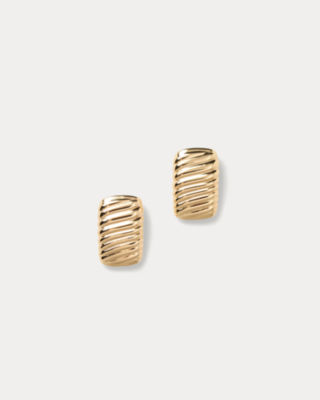 Viney Liney Earrings, Gold Metallic, large