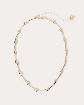 Rousseau Wave Necklace, Gold Metallic, large