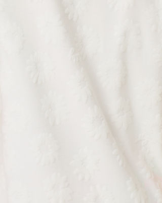 Brayton Short Sleeve Terry Cover-Up, Resort White Sunny Daisies Towel Terry, large image 5