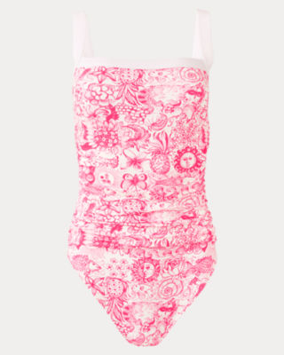 Keon One-Piece Swimsuit, Cherry Blossom Pink Lil Fleur De Lilly, large image 6