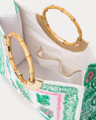 Oasis Canvas Tote, Resort White Key West Destination Tote, large image 4