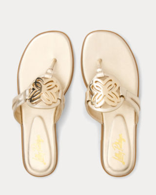The Lilly Sandal, Gold Metallic, large image 2