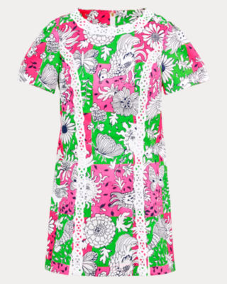 Salem Shift Romper, Cherry Blossom Pink Chicken Check, large image 7