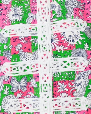 Annaleese Sleeveless Cropped Top, Cherry Blossom Pink Lil Chicken Check, large image 6