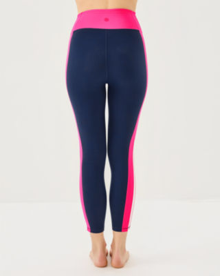 Lilly Pulitzer Upf 50+ Luxletic 24" Weekender High Rise Midi Legging In Blue