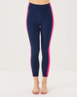 Lilly Pulitzer Upf 50+ Luxletic 24" Weekender High Rise Midi Legging In Blue