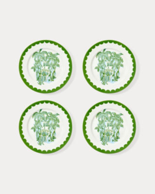 Ceramic Salad Plate Set, Peninsula Green, large image 1