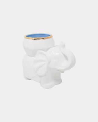 Ceramic Elephant Cachepot, Peninsula Green, large image 2