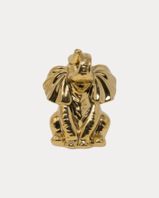 Ceramic Elephant, Gold Metallic, large image 1