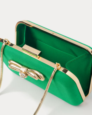 Jessy Bow Hard Clutch, Bamboo Green, large image 4