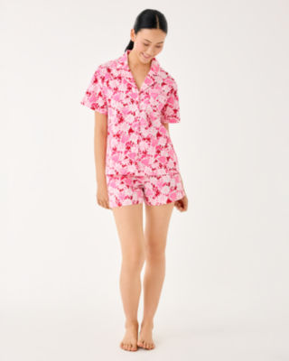 Mari Pajama Button-Up Top, Coconut Dear Heart, large image 4