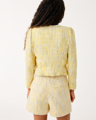 Briar Boucle Jacket, Limoncello Spacedye Stripe Boucle, large image 1
