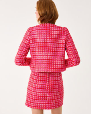 Lilly Pulitzer Kimia Boucle Jacket In Red