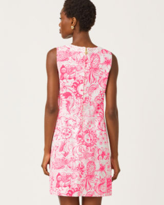 Wister Stretch Shift Dress, Cherry Blossom Pink Fleur De Lilly, large image 2