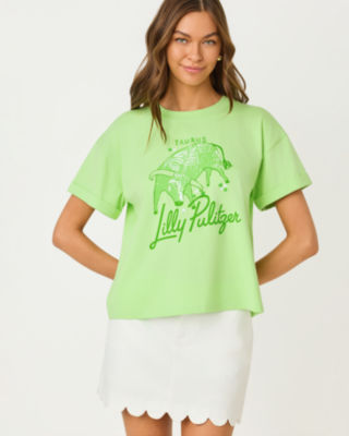 Stella Zodiac Knit Top, Multi Taurus Graphic, large  - Lilly Pulitzer