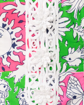 Barberine Stretch Maxi Shift Dress, Cherry Blossom Pink Chicken Check, large image 7