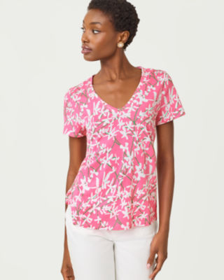 Maryetta Top, Confetti Pink Liza, large