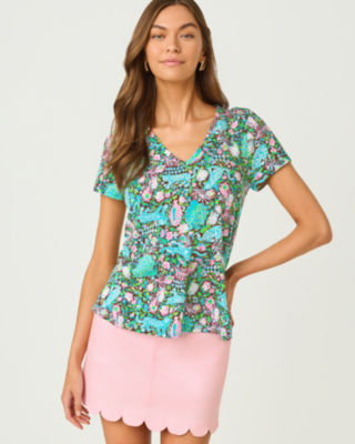 Maryetta Top, Multi Royal Zoo, large