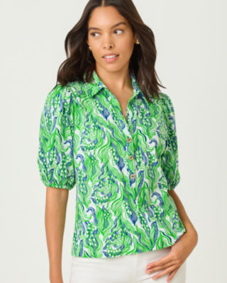 Bingley Knit Top, Putting Green Lilly Of The Valley, large