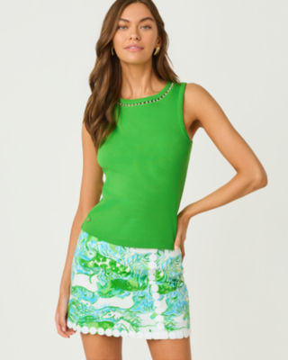 Vanna Knit Top, Putting Green, large